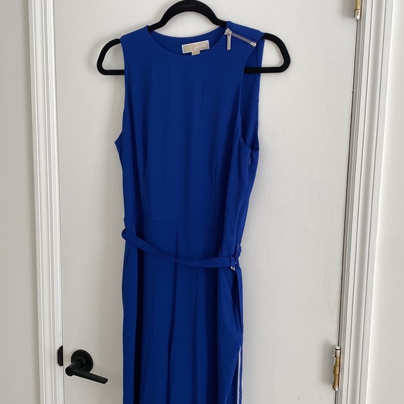 MICHAEL Michael Kors Twilight Blue D Ring Belt Cropped Pant Jumpsuit - Picture 4 of 16